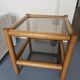 Glass and rattan table