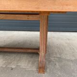 Table à manger art déco en chêne cérusé vers 1940