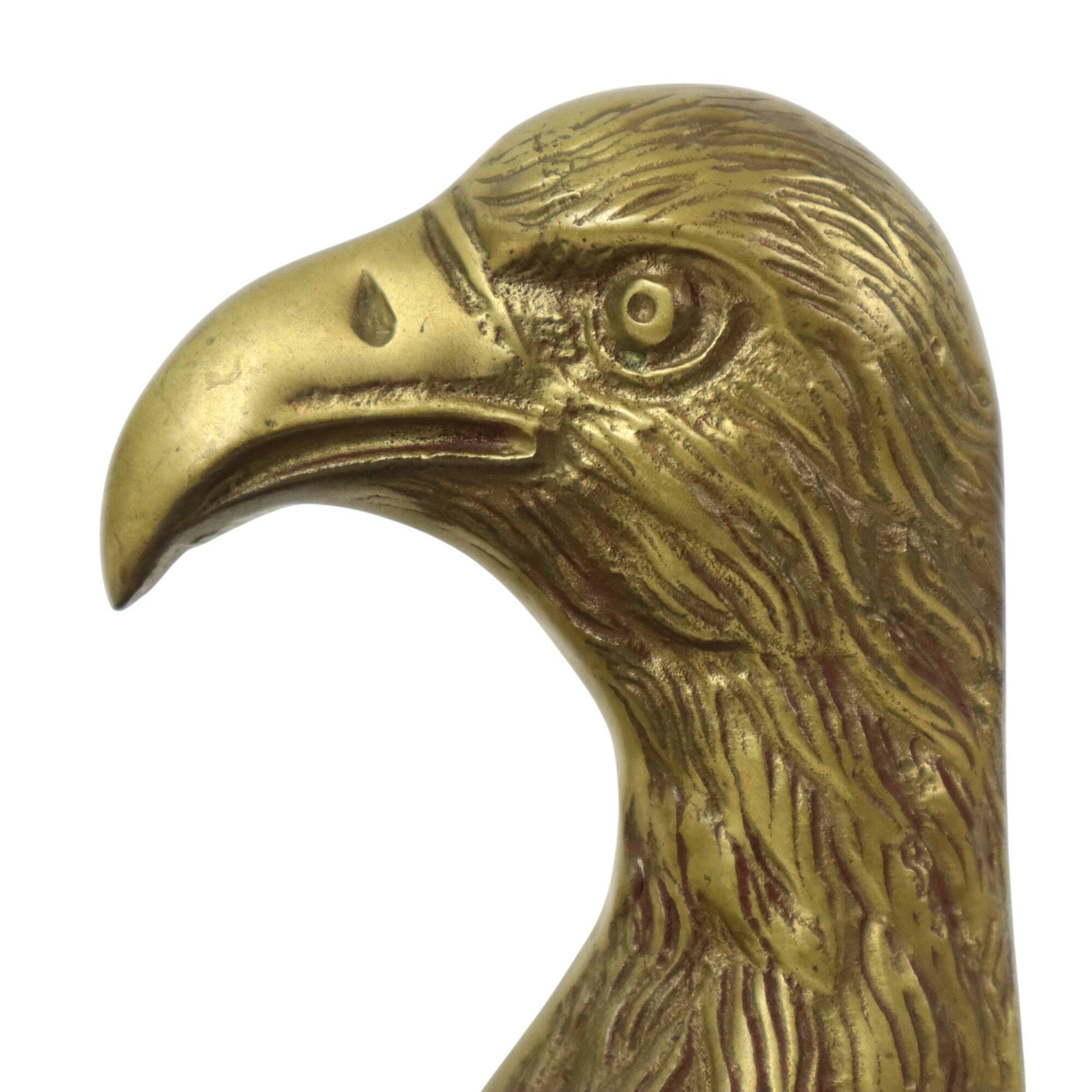 Pair of Vintage Brass Bird of Prey Eagle Bookends