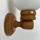 Pair of vintage wall lights, pine and opaline glass, France, 1980