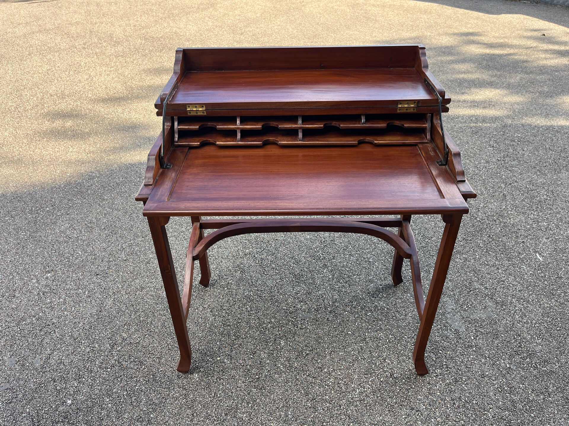 Bureau d’officier acajou style campagne anglais desk