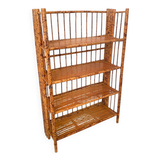 70's foldable bamboo shelf