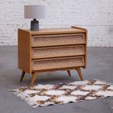 Vintage rattan dresser
