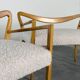 Benches Attributed to Guglielmo Ulrich, Blonde Maple & Bouclé, Italy 1940s