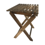 Wooden folding stool