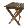 Wooden folding stool