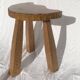 Brutalist Tripod Stool — Solid Wood — Handcrafted (circa 50-70)