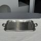 Guy Degrenne silver stainless steel serving tray with an eventful shape