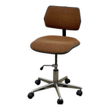 Vintage 1980 adjustable swivel office chair on wheels
