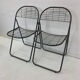 Set of 2 post modern wire chairs by Niels Gammelgaard for Ikea , 1980's