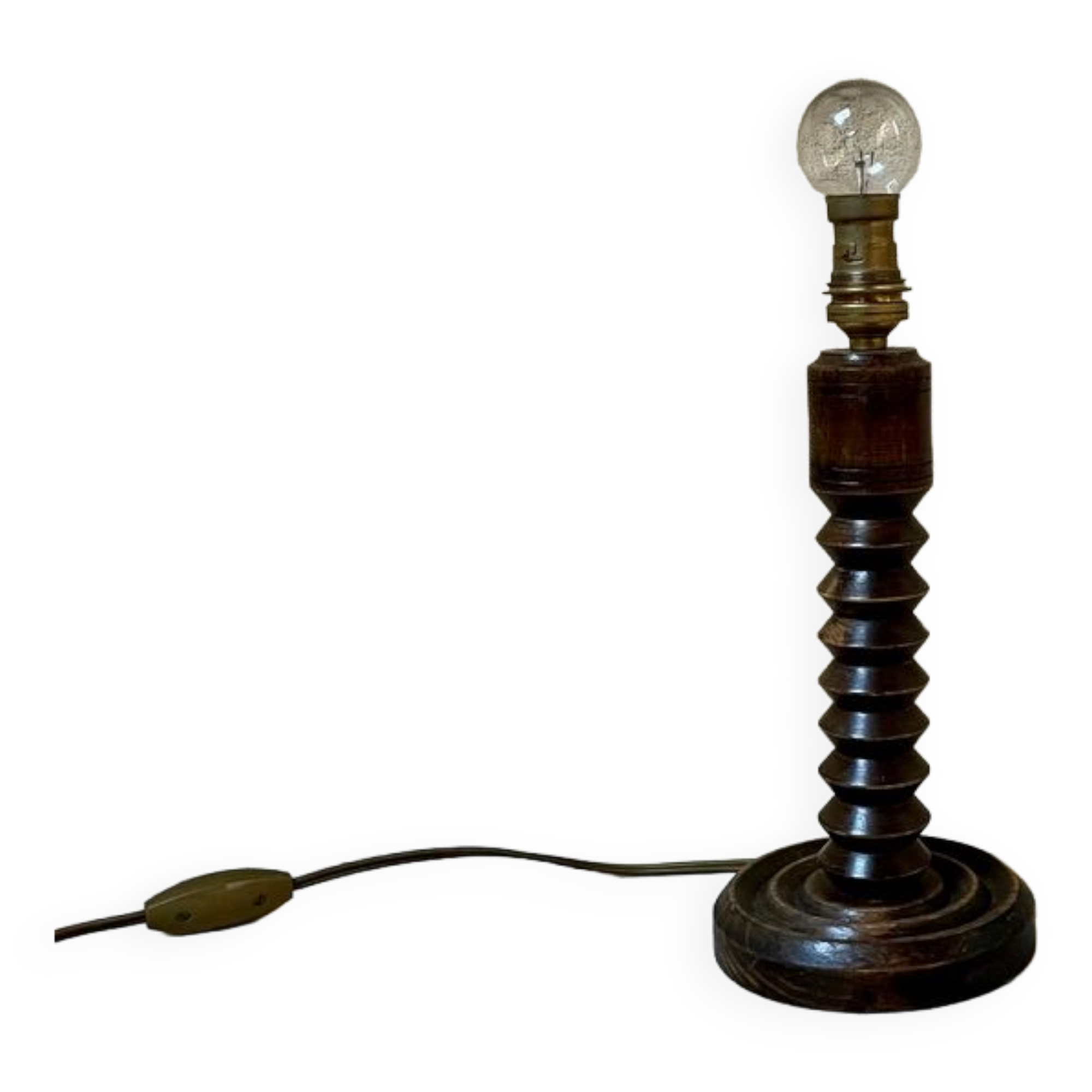 Wooden bedside lamp foot