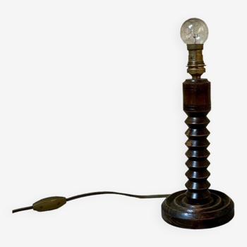 Pied de lampe de chevet bois