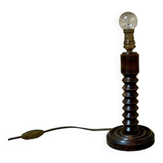 Pied de lampe de chevet bois