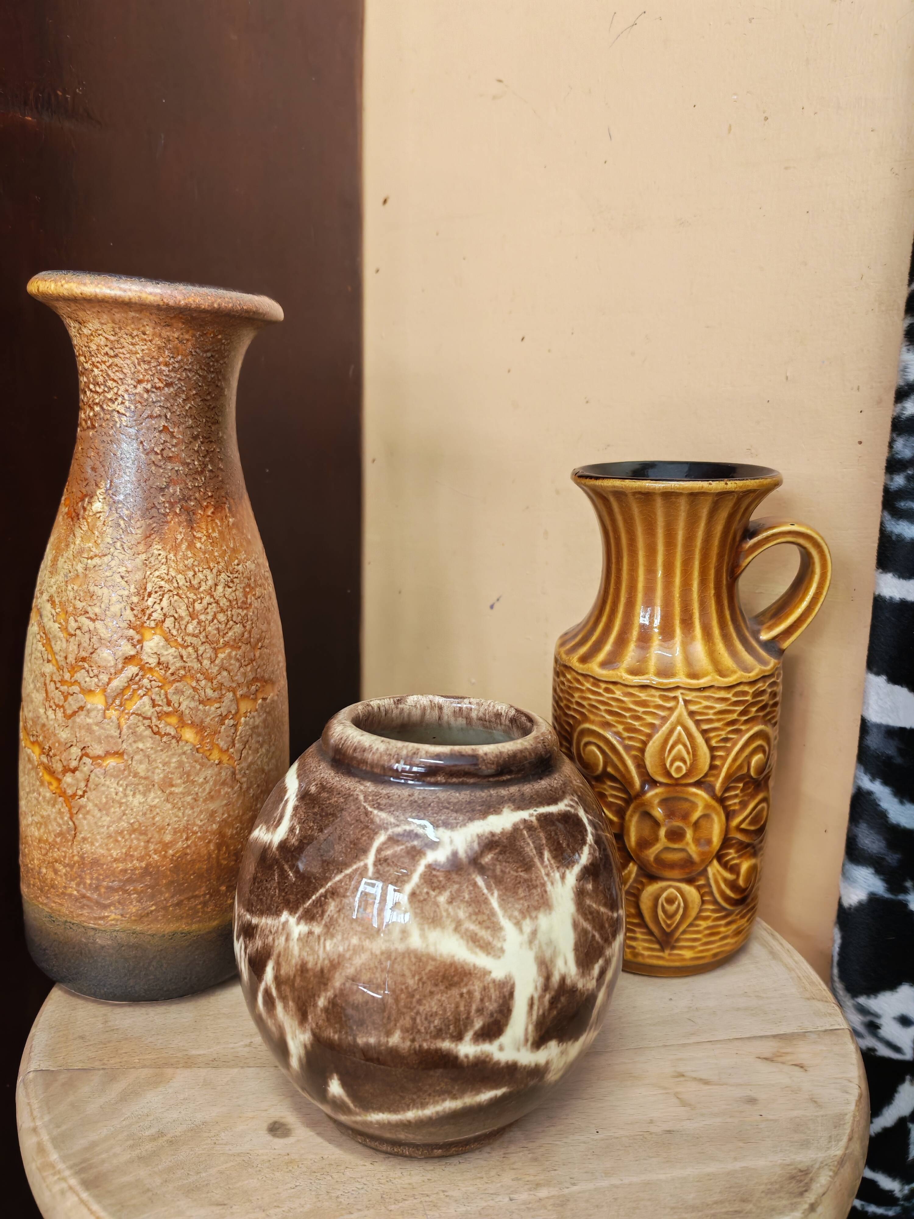 Lot de 3 vases  style organique