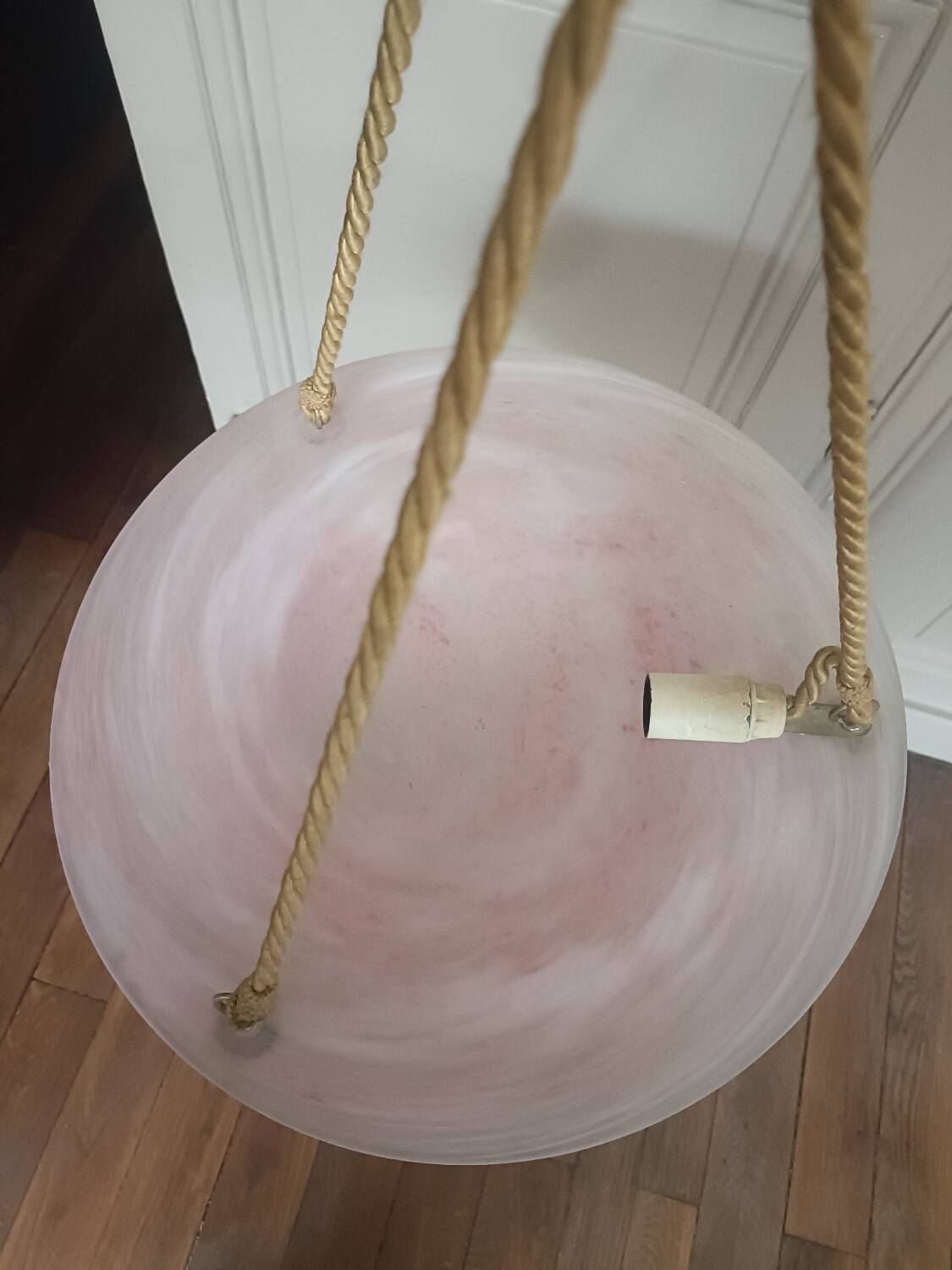 Art Deco glass paste chandelier