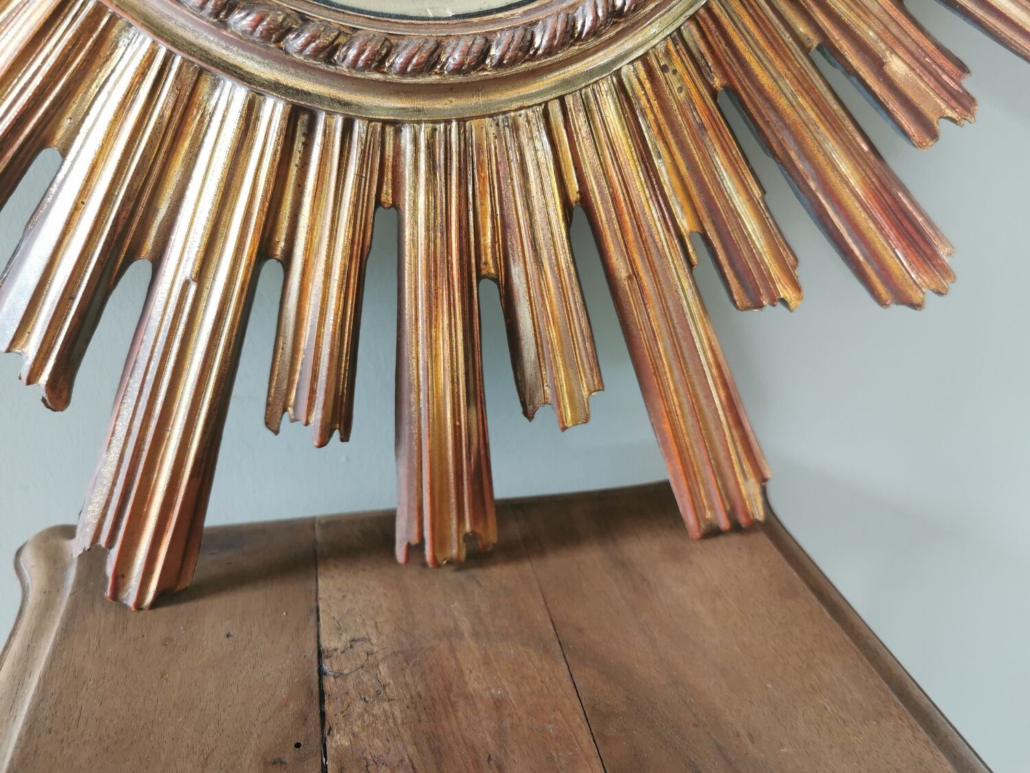 Vintage resin sun mirror, witch's eye