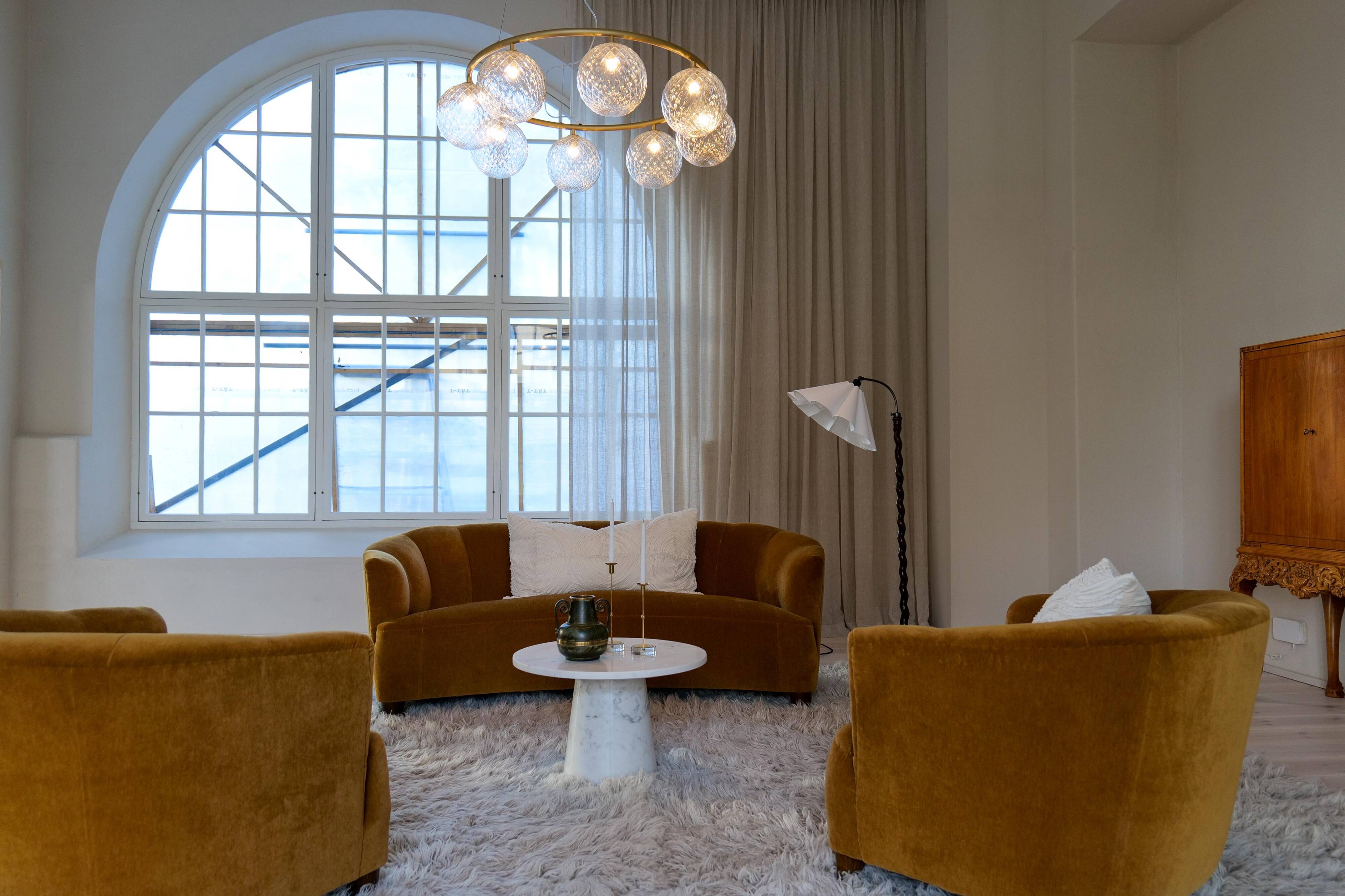 Art Deco vase in bronze and brass by SVM Handarbete, Sweden 1940s