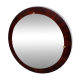 Round mirror in rosewood