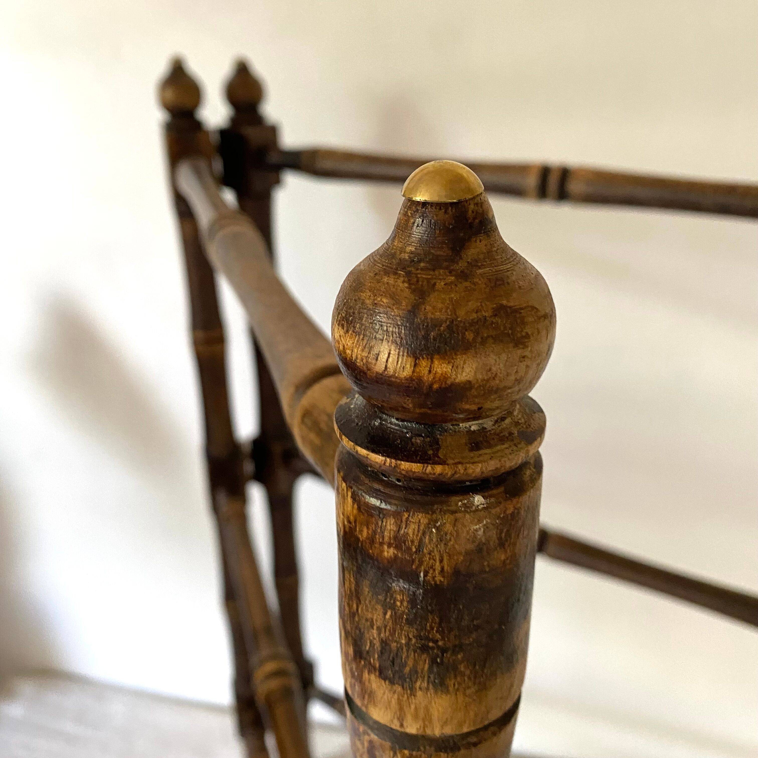 Antique wooden towel rack