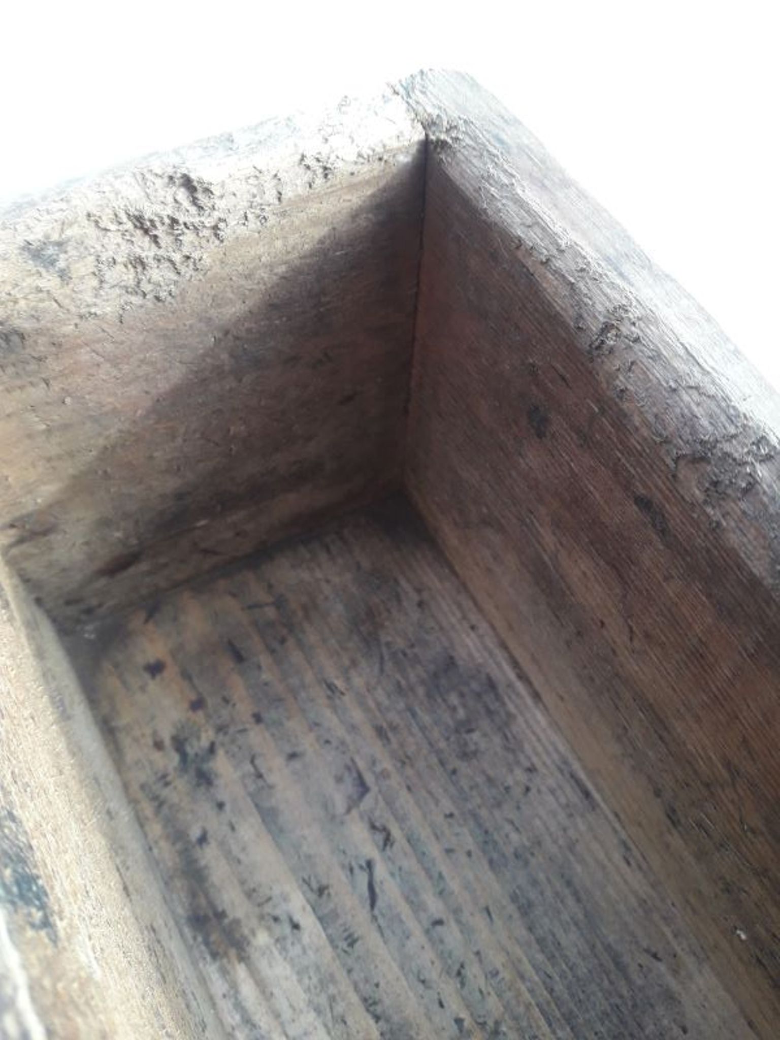 old wooden workshop drawer