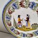 Large plate HB Henriot Quimper decor Tradition 32 cm