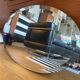 Bevelled oval mirror