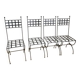 4 chaises fer forgées noires pour Philipine pro
