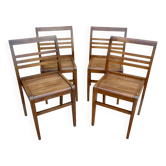 Set of 4 chairs René Gabriel, 50s, Reconstruction