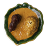 Ceramic salt and pepper tray fables of Lafontaine hare and turtle