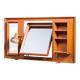 Vintage Free-Standing Teak Mirror with Lamp, 1960s