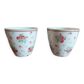 Paire de mugs Guen Gate à fleurs rose