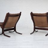 1970s, Norwegian design by Ingmar Relling, model "Siesta", pair of two chairs, original condition.