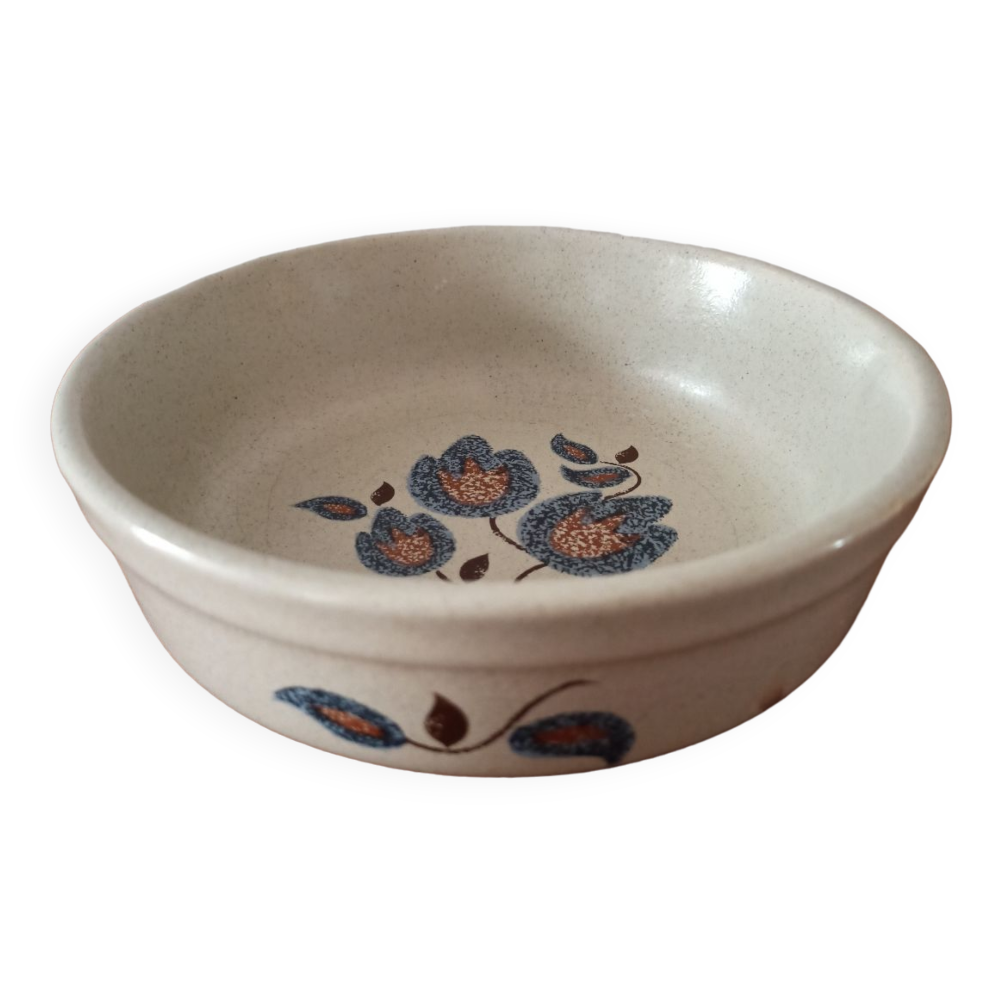 Flat earthenware bowl