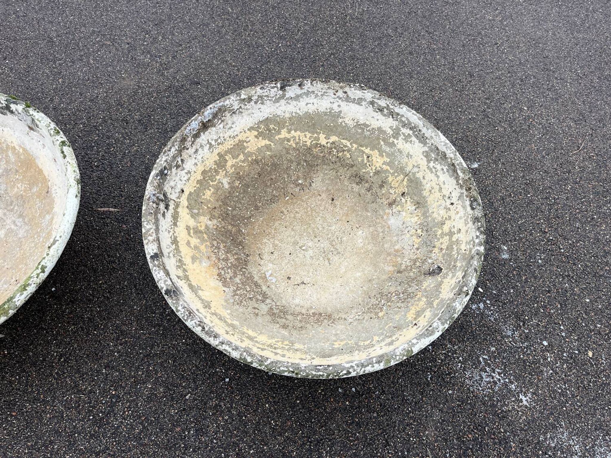 Pair of planter bowls Willy Guhl 1960 Fibrocement