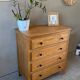 Vintage light oak chest of drawers