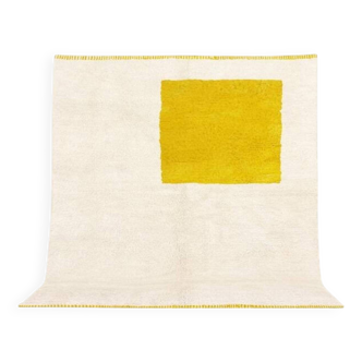 Tapis Atlas en laine naturel décoré fait main taille 250cm×150cm