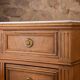 Louis XVI style bedside chest of drawers, marble top, late 19th century.