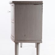 Gustavian chest of drawers with two drawers in gray painted from the year 1890s