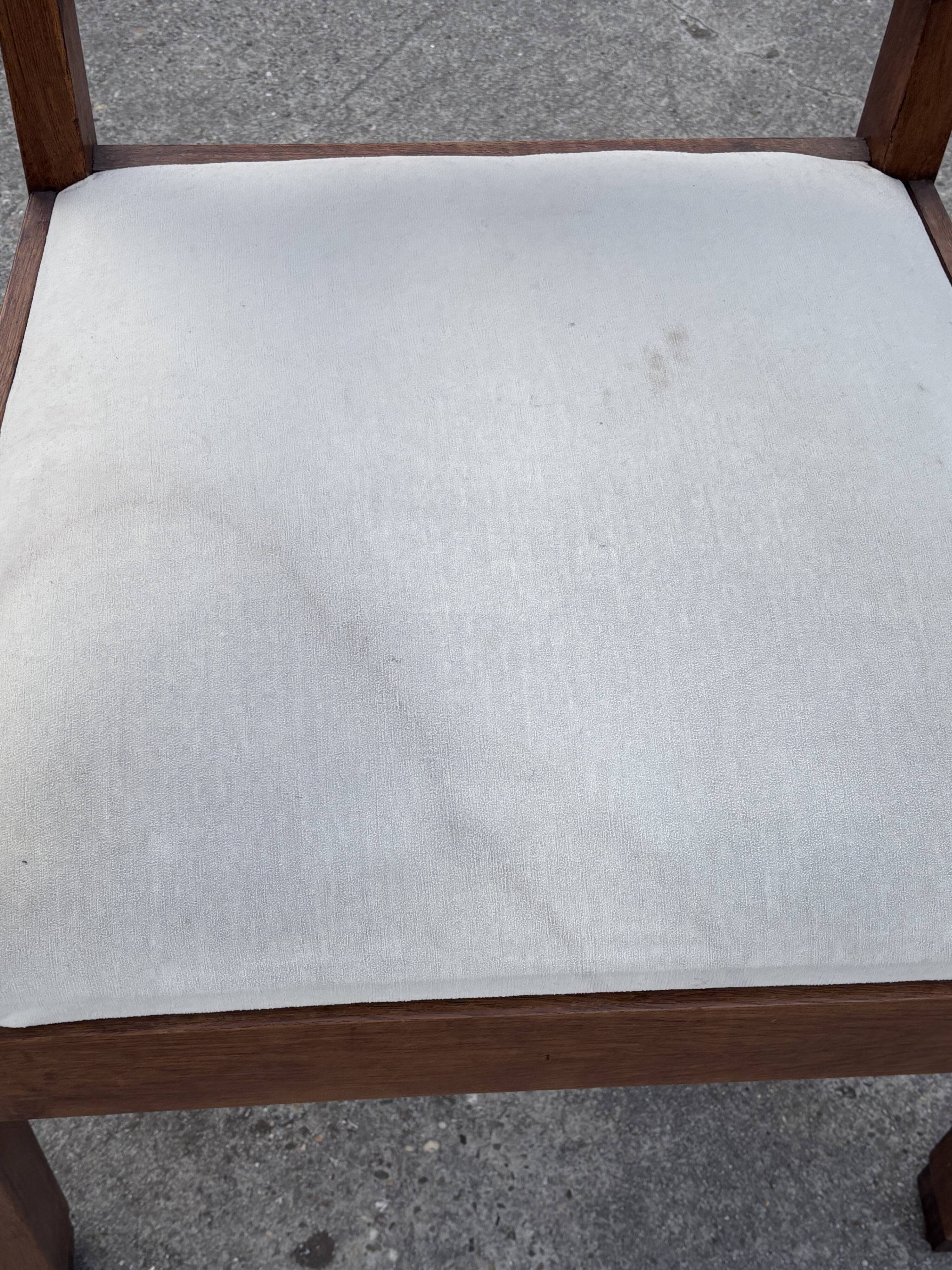 Set of four Art Deco chairs oak Amsterdam School Design 30's