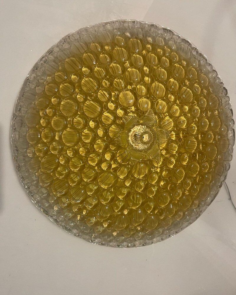 Venetian murano glass flushmount light, 1970s