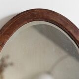 Old mirror beveled oval