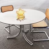 Table en verre vintage