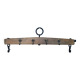 Ancien porte manteau mural palonnier attelage cheval bois + patères métal