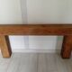 Minimalist solid oak console