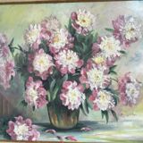 Ancient table bouquet of peonies