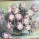 Ancient table bouquet of peonies