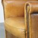 Stately, sleekly finished, comfortable sheepskin armchair