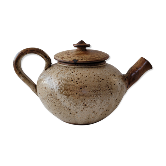 Théière en grès artisanal