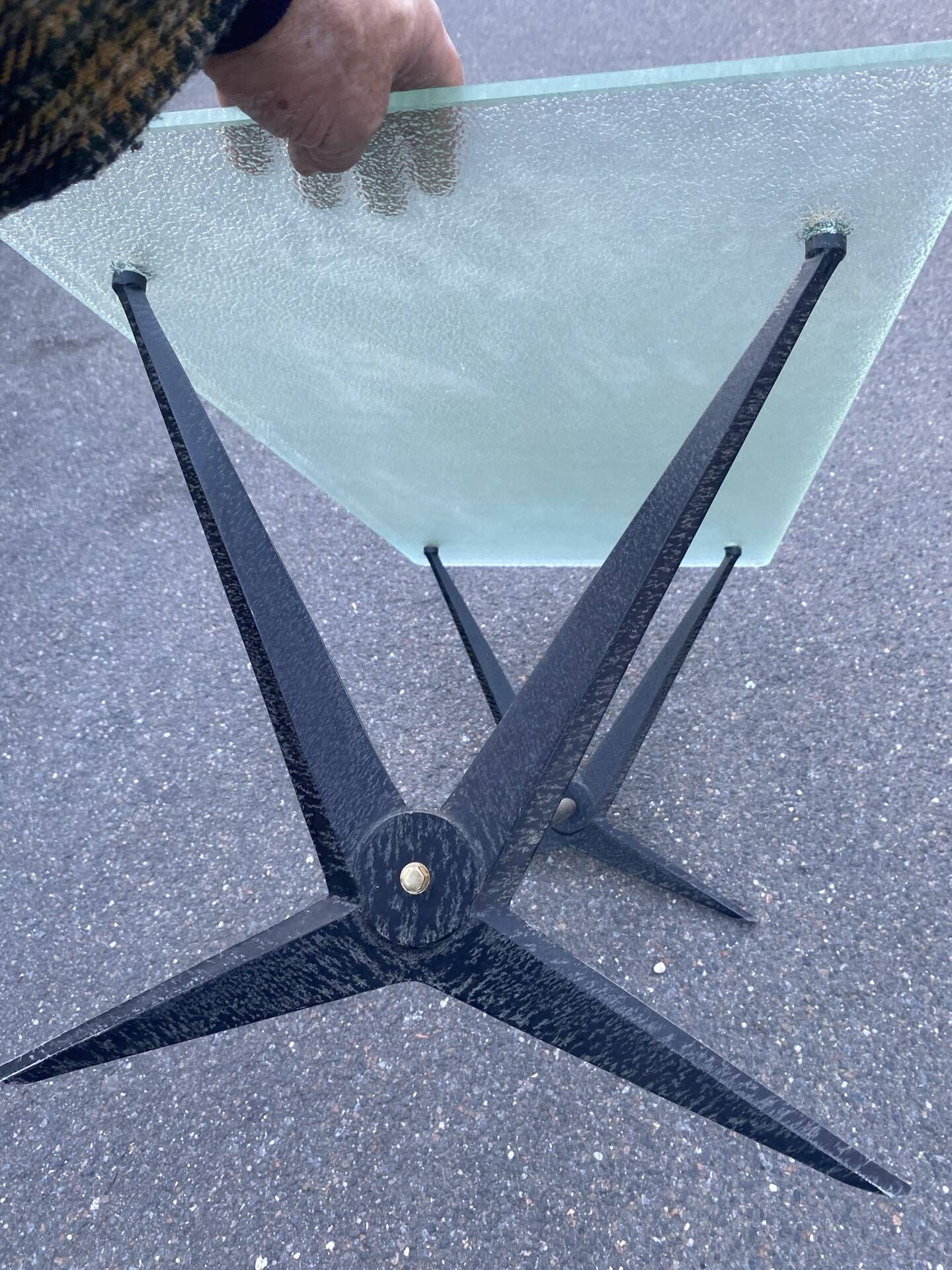 Table bas en verre 