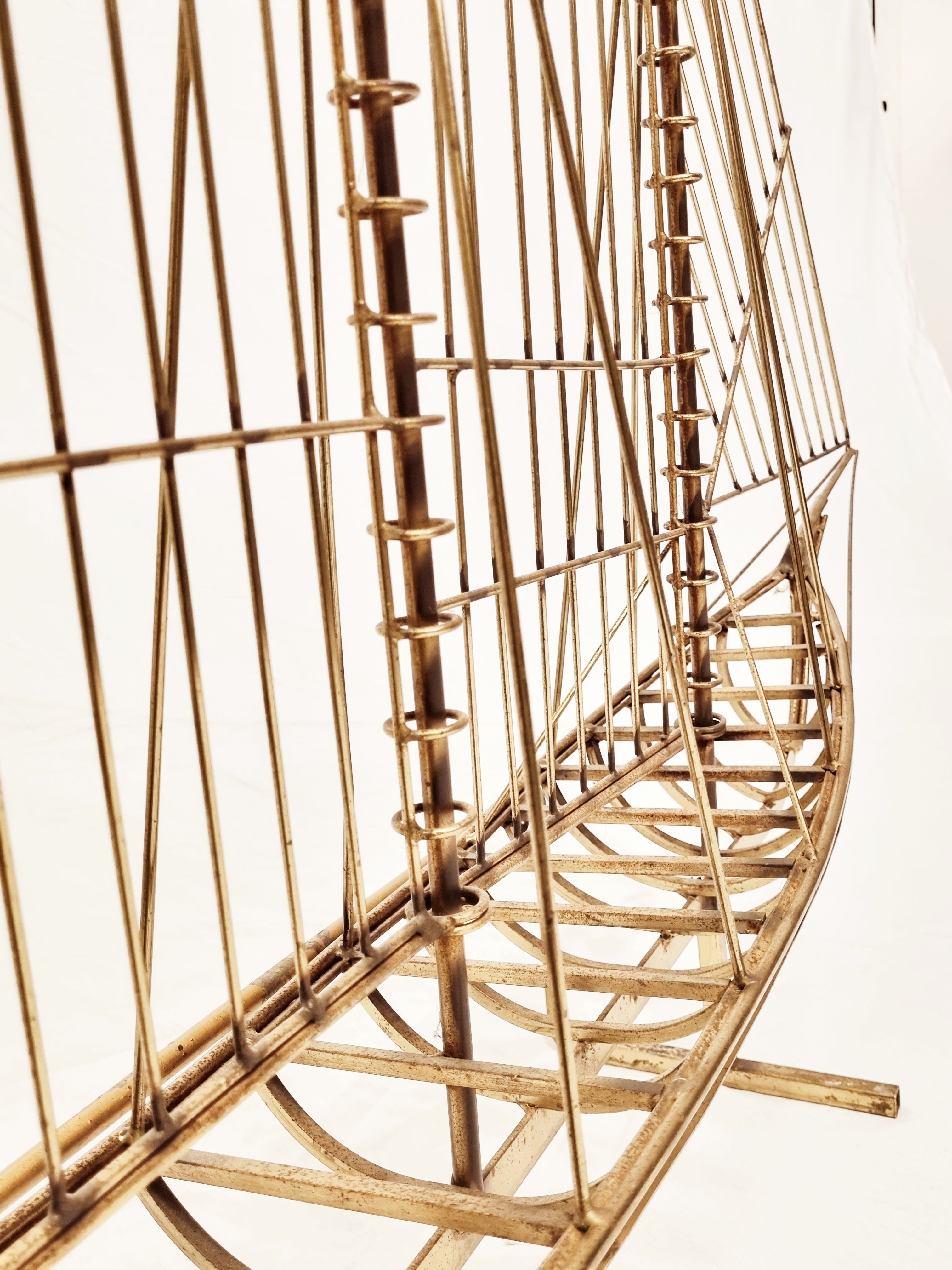 Sculptural Sailing Ship by Curtis Jeré, 1976